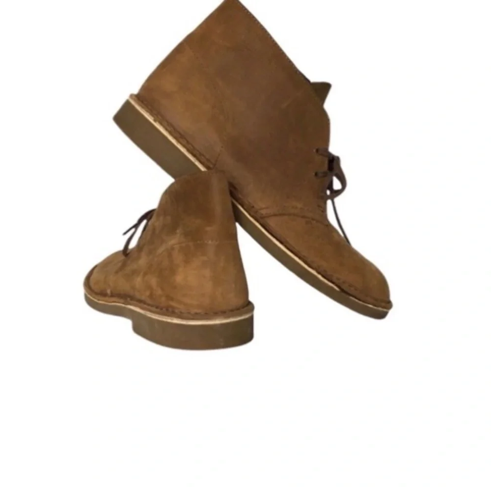 Clarks Men’s Leather Suede Brown Light Lace Up Chukka Ankle Boots 10.5